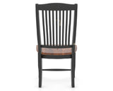 Canadel Champlain Dining Chair in Black and Spice Washed, back view