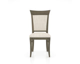 Canadel Jess Too Dining Chair in Shadow, FT InsideOut®, front view