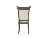 Canadel Jess Too Dining Chair in Shadow, FT InsideOut®, back view