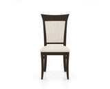 Canadel Jess Too Dining Chair in Davy's Grey, FT InsideOut®, front view