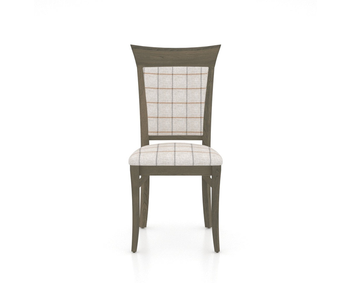 Canadel Jess Too Dining Chair in Shadow, OZ Fabric, front view