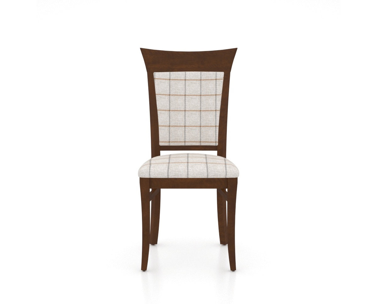Canadel Jess Too Dining Chair in Cognac Washed, OZ Fabric, front view