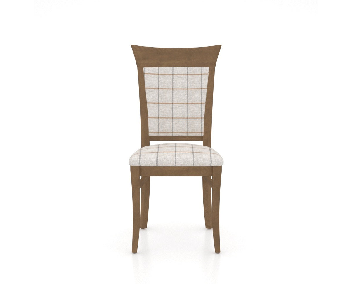 Canadel Jess Too Dining Chair in Pecan Washed, OZ Fabric, front view