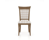Canadel Jess Too Dining Chair in Pecan Washed, OZ Fabric, front view