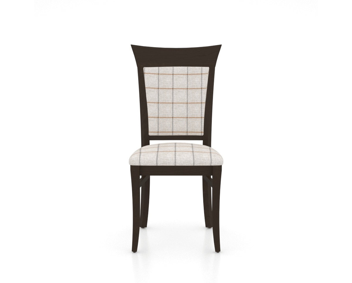 Canadel Jess Too Dining Chair in Davy's Grey, OZ Fabric, front view
