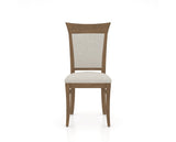 Canadel Jess Too Dining Chair in Pecan Washed, TB Fabric, front view