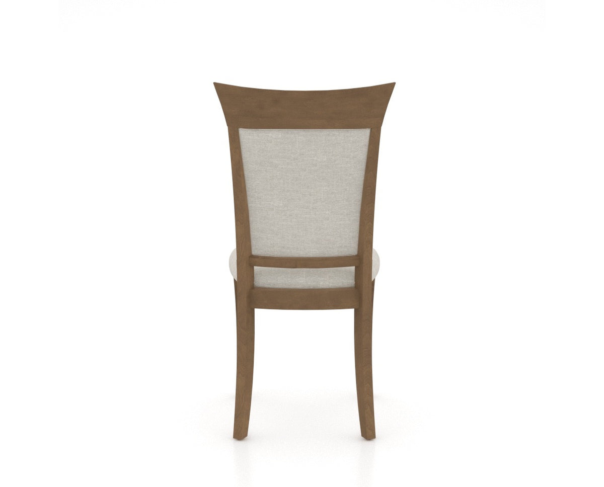 Canadel Jess Too Dining Chair in Pecan Washed, TB Fabric, back view