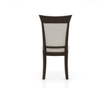 Canadel Jess Too Dining Chair in Davy's Grey, TB Fabric, back view
