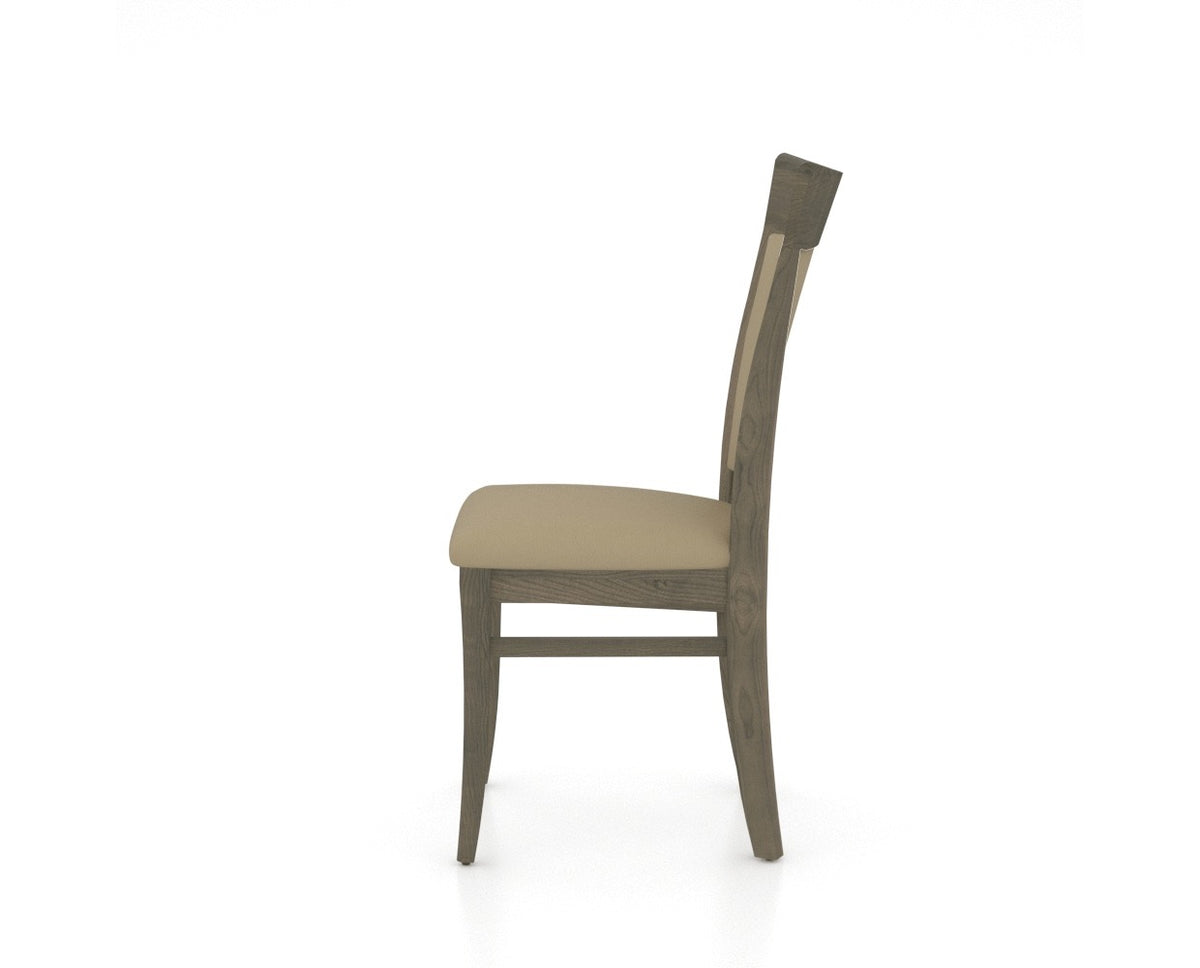 Canadel Jess Too Dining Chair in Shadow, XY Faux Leather, side view
