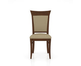 Canadel Jess Too Dining Chair in Cognac Washed, XY Faux Leather, front view