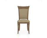 Canadel Jess Too Dining Chair in Pecan Washed, XY Faux Leather, front view