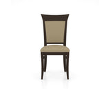 Canadel Jess Too Dining Chair in Davy's Grey, XY Faux Leather, front view