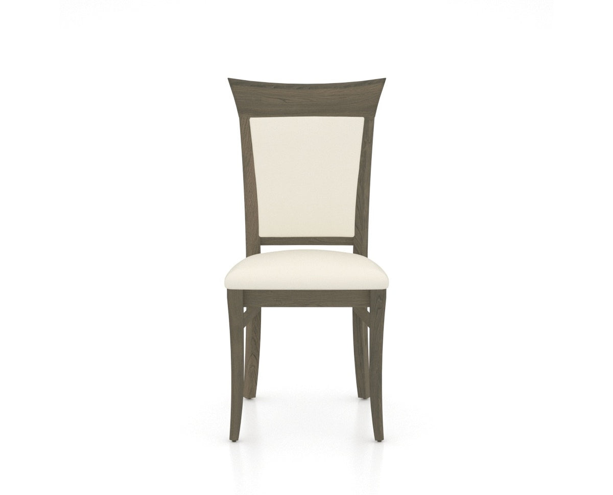 Canadel Jess Too Dining Chair in Shadow, YJ Faux Leather, front view
