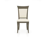 Canadel Jess Too Dining Chair in Shadow, YJ Faux Leather, front view