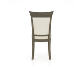 Canadel Jess Too Dining Chair in Shadow, YJ Faux Leather, back view
