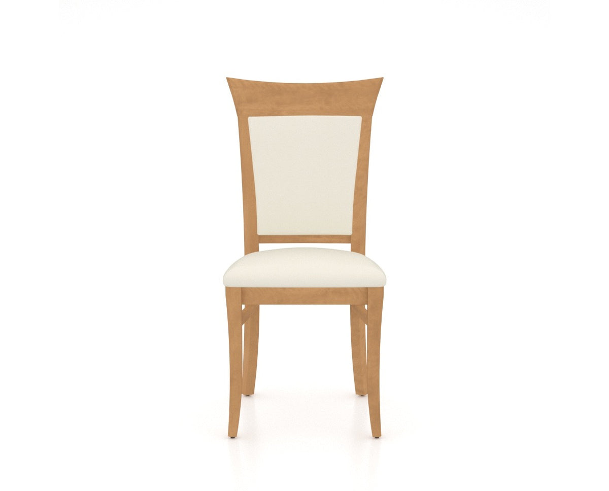 Canadel Jess Too Dining Chair in Caramel Washed, YJ Faux Leather, front view