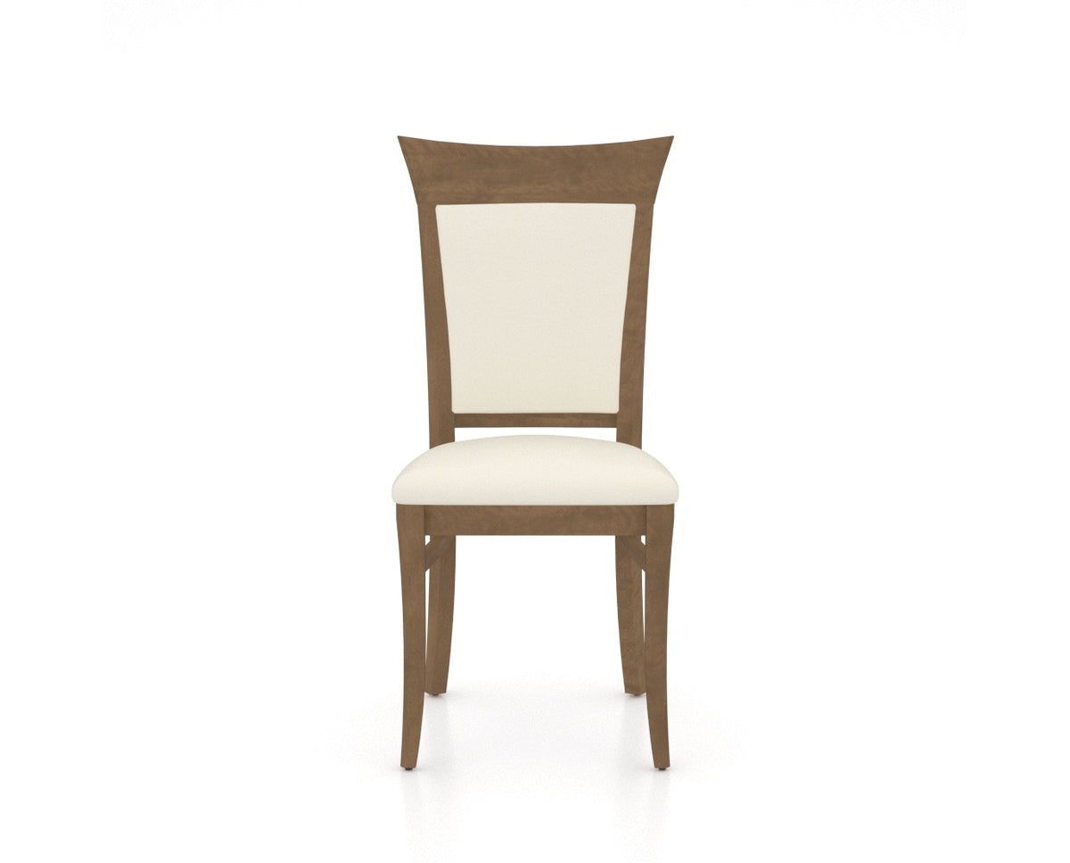 Canadel Jess Too Dining Chair in Pecan Washed, YJ Faux Leather, front view