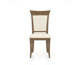 Canadel Jess Too Dining Chair in Pecan Washed, YJ Faux Leather, front view