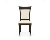 Canadel Jess Too Dining Chair in Davy's Grey, YJ Faux Leather, front view