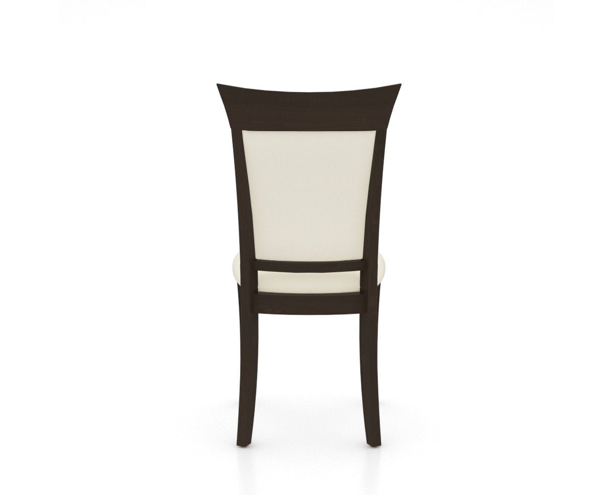 Canadel Jess Too Dining Chair in Davy's Grey, YJ Faux Leather, back view
