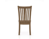 Canadel Flare Dining Chair in Pecan Washed, back view