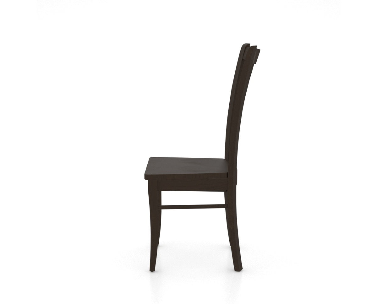 Canadel Flare Dining Chair in Davy's Grey, side view