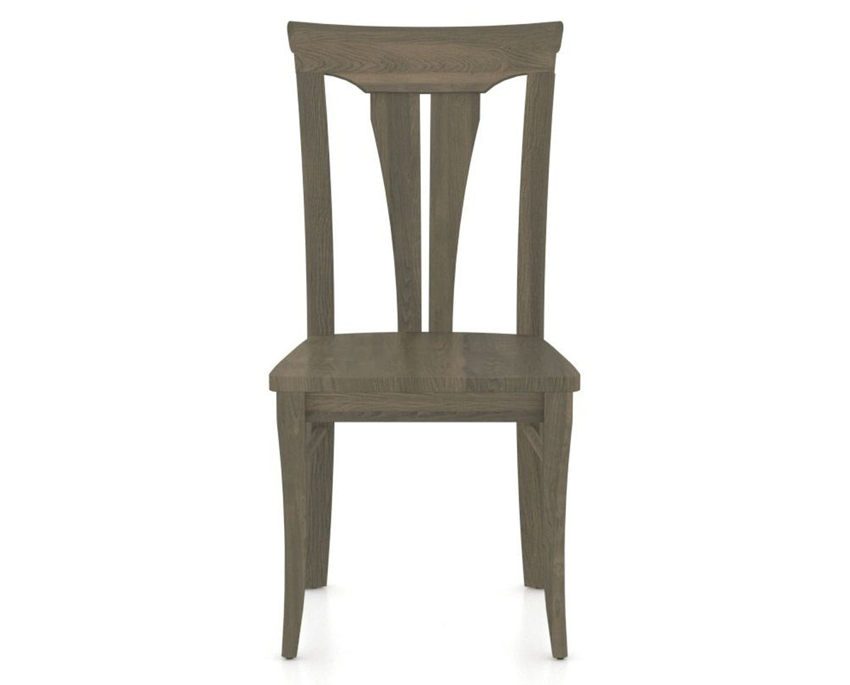 Canadel Dining Chair 0391 in Wood Seat and 08 Shadow, front view