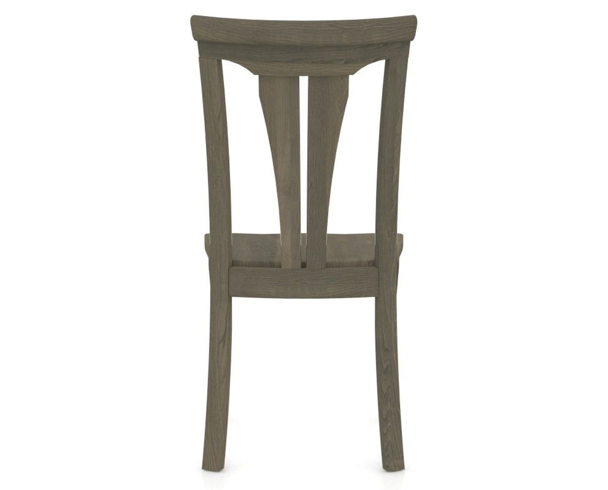 Canadel Dining Chair 0391 in Wood Seat and 08 Shadow, back view