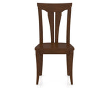 Canadel Dining Chair 0391 in Wood Seat and 19 Cognac Washed, front view