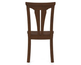 Canadel Dining Chair 0391 in Wood Seat and 19 Cognac Washed, back view