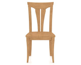 Canadel Dining Chair 0391 in Wood Seat and 20 Caramel Washed, front view