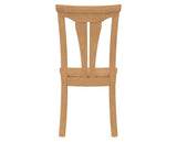 Canadel Dining Chair 0391 in Wood Seat and 20 Caramel Washed, back view