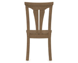Canadel Dining Chair 0391 in Wood Seat and 25 Pecan Washed, back view