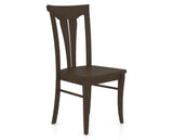 Canadel Dining Chair 0391 in Wood Seat and 29 Hazelnut Washed, three-quarter view
