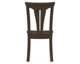 Canadel Dining Chair 0391 in Wood Seat and 29 Hazelnut Washed, back view