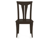Canadel Dining Chair 0391 in Wood Seat and 59 Davy's Grey, front view