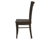 Canadel Dining Chair 0391 in Wood Seat and 59 Davy's Grey, side view