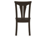 Canadel Dining Chair 0391 in Wood Seat and 59 Davy's Grey, back view