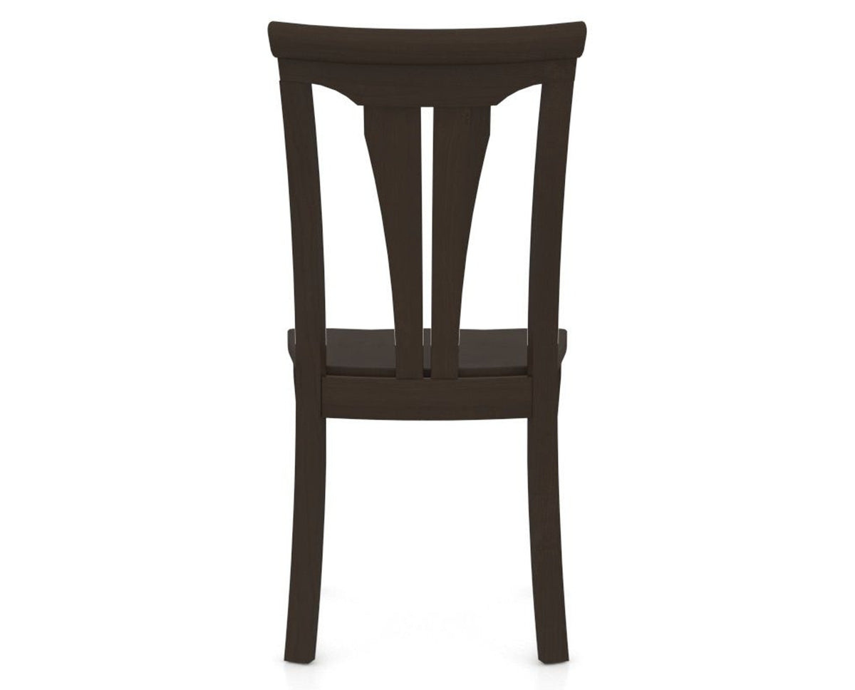 Canadel Dining Chair 0391 in Wood Seat and 59 Davy's Grey, back view