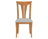 Canadel Dining Chair 0391 in 7C Fabric and 01 Honey Washed, front view