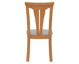 Canadel Dining Chair 0391 in 7C Fabric and 01 Honey Washed, back view
