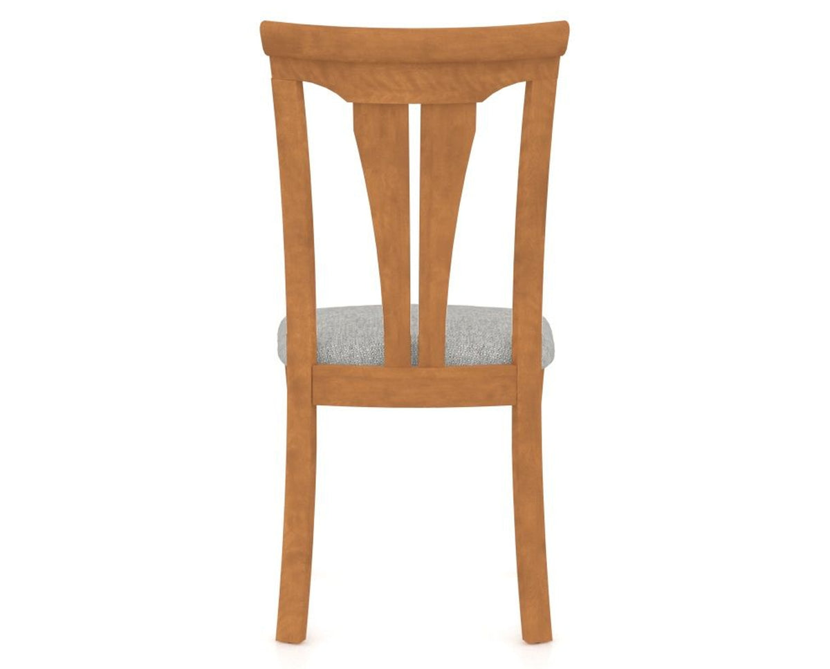 Canadel Dining Chair 0391 in 7C Fabric and 01 Honey Washed, back view