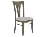 Canadel Dining Chair 0391 in 7C Fabric and 08 Shadow, three-quarter view
