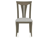 Canadel Dining Chair 0391 in 7C Fabric and 08 Shadow, front view