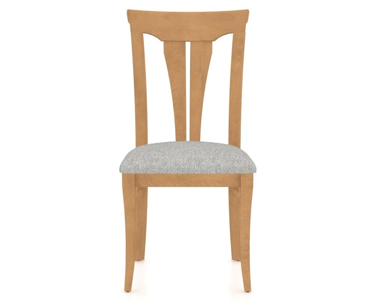 Canadel Dining Chair 0391 in 7C Fabric and 20 Caramel Washed, front view
