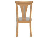 Canadel Dining Chair 0391 in 7C Fabric and 20 Caramel Washed, back view