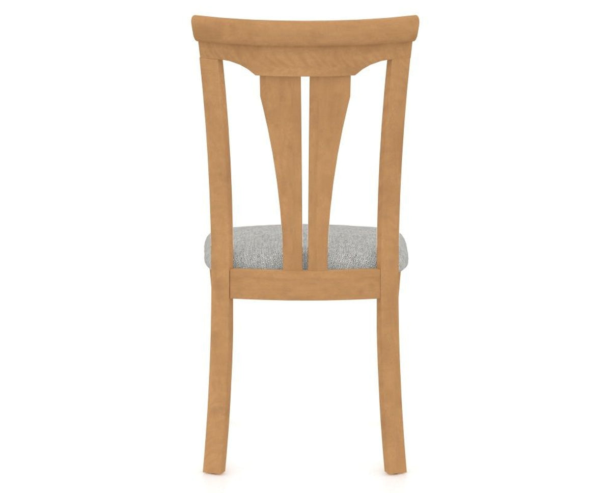 Canadel Dining Chair 0391 in 7C Fabric and 20 Caramel Washed, back view