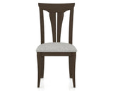 Canadel Dining Chair 0391 in 7C Fabric and 29 Hazelnut Washed, front view