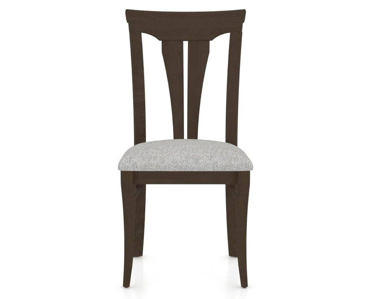 Canadel Dining Chair 0391 in 7C Fabric and 29 Hazelnut Washed, front view