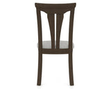 Canadel Dining Chair 0391 in 7C Fabric and 29 Hazelnut Washed, back view